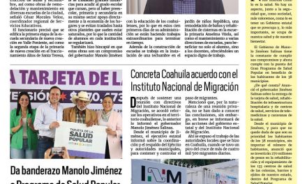 Portada RCG Fronteriza [28 de febrero de 2024] Sigue la mejora de la infraestructura educativa de Acuña; organizan encuentros deportivos entre escuelas y más…