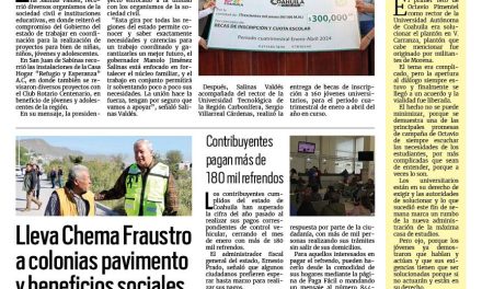 Portada RCG Media [4 de febrero de 2024] DIF Coahuila respalda proyectos sociales; Conmemora Sabinas el aniversario de la Constitución y más…