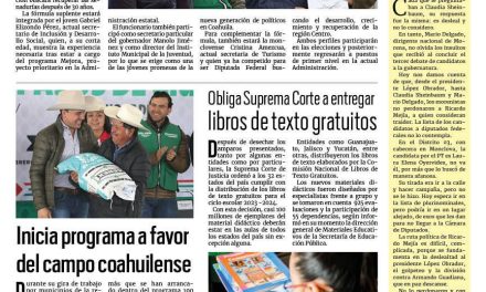 Portada RCG Media [16 de febrero de 2024] Se anuncian nombres de suplentes al Senado del PRI; la iniciativa estatal invierte 32 millones de pesos para su realización y más…
