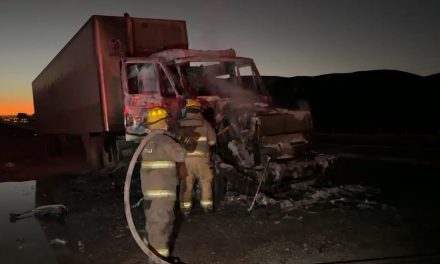 Arde tráiler en carretera Torreón