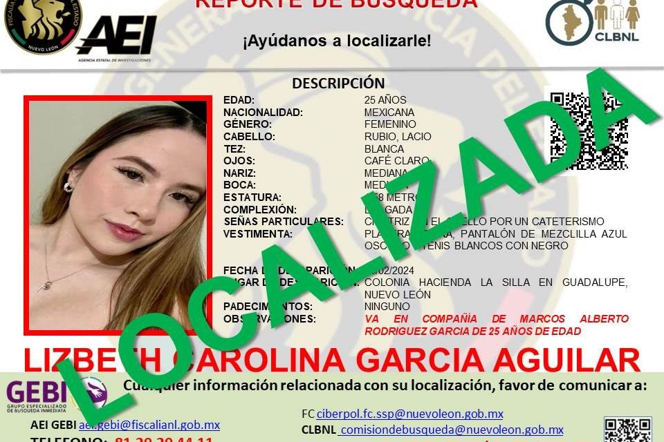 Localizan a pareja de Monterrey que había desaparecido tras viaje a Mazatlán