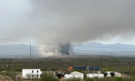Siguen las acciones de sofocación  del incendio en relleno sanitario en Frontera