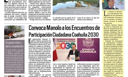 Portada RCG Carbonífera [07 de marzo de 2024] alerta bajo nivel del río Álamos; apoya Secretaría de Salud a corporaciones de rescate y más…