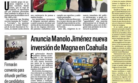 Portada RCG Centro [14 de marzo de 2024] Corren panistas de Torreón a Marko Cortés; cierran calles por incendio de negocio de químicos  y más…