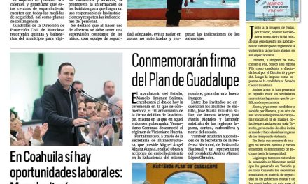 Portada RCG Centro [26 de marzo de 2024] Vigilan balnearios y quintas de Monclova; se van de vacaciones en el Ayuntamiento de Monclova y más…