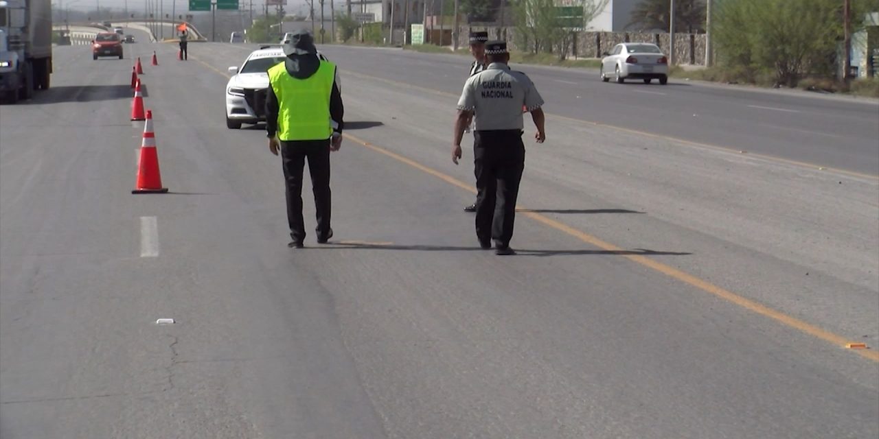 Queda libre elemento de la GN tras atropello de ciclista
