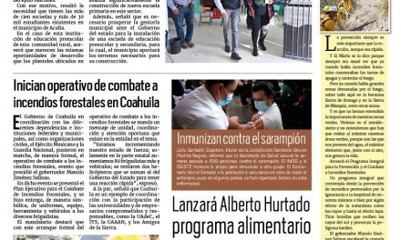 Portada RCG Fronteriza [6 de marzo de 2024] Supervisan construcción de barda perimetral en jardín de niños; pasantes, sin riesgos en Acuña  y más…