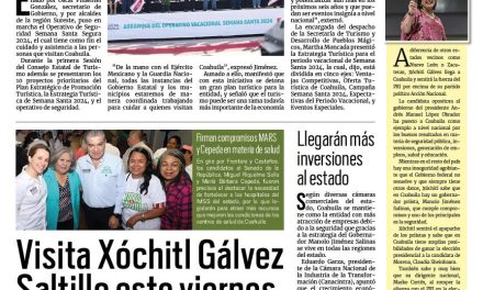 Portada RCG Frontera [15 de marzo de 2024] Inicia el operativo ‘Semana Santa Segura 2024’; iniciará nuevo servicio de transporte urbano y más…