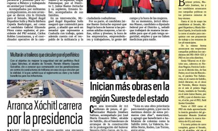 Portada RCG Lagunera [01 de marzo de 2024] Inicia PRI Coahuila con todo; va con los mejores candidatos por México; colocan primera piedra de Top Park Laguna en Torreón y más…