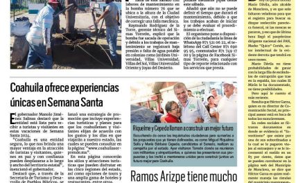 Portada RCG Lagunera [24 de marzo de 2024] Da Simas Torreón mantenimiento a bomba de agua al oriente de la ciudad; Mantienen revisiones en la venta de productos del mar y más…