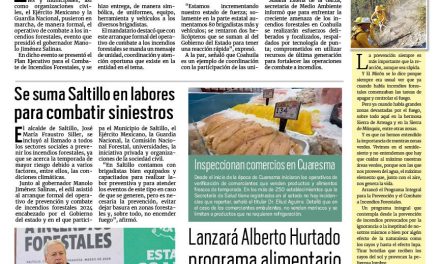 Portada RCG Media [6 de marzo de 2024] Inician operativo de combate a incendios forestales en Coahuila; se suma Saltillo en labores para combatir siniestros y más…