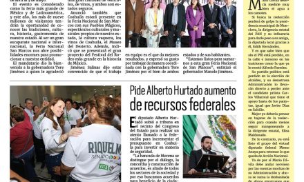Portada RCG Media [08 de marzo de 2024] Será Coahuila estado Invitado en la Feria de San Marcos; proponen Riquelme y Cepeda programas de empoderamiento femenino  y más…
