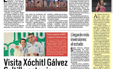 Portada RCG Media [15 de marzo de 2024] Inicia el operativo ‘Semana Santa Segura 2024’; visita Xóchitl Gálvez Saltillo este viernes y más…