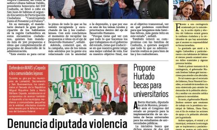 Portada RCG Media [21 de marzo de 2024] Realiza Manolo Jiménez encuentros de participación ciudadana; denuncia diputada violencia de género dentro de Morena y más…