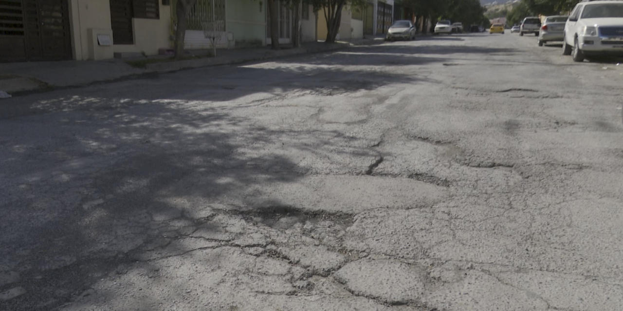 Invaden baches calles de la colonia Nogales II