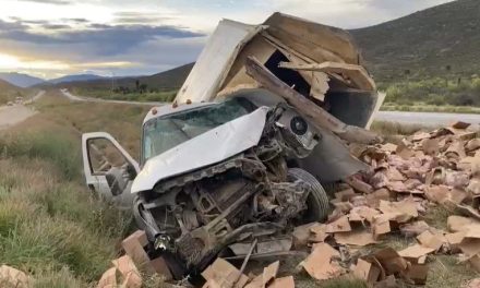 Vuelca camión cargado con carne en la carretera Saltillo-Torreón y se desata rapiña