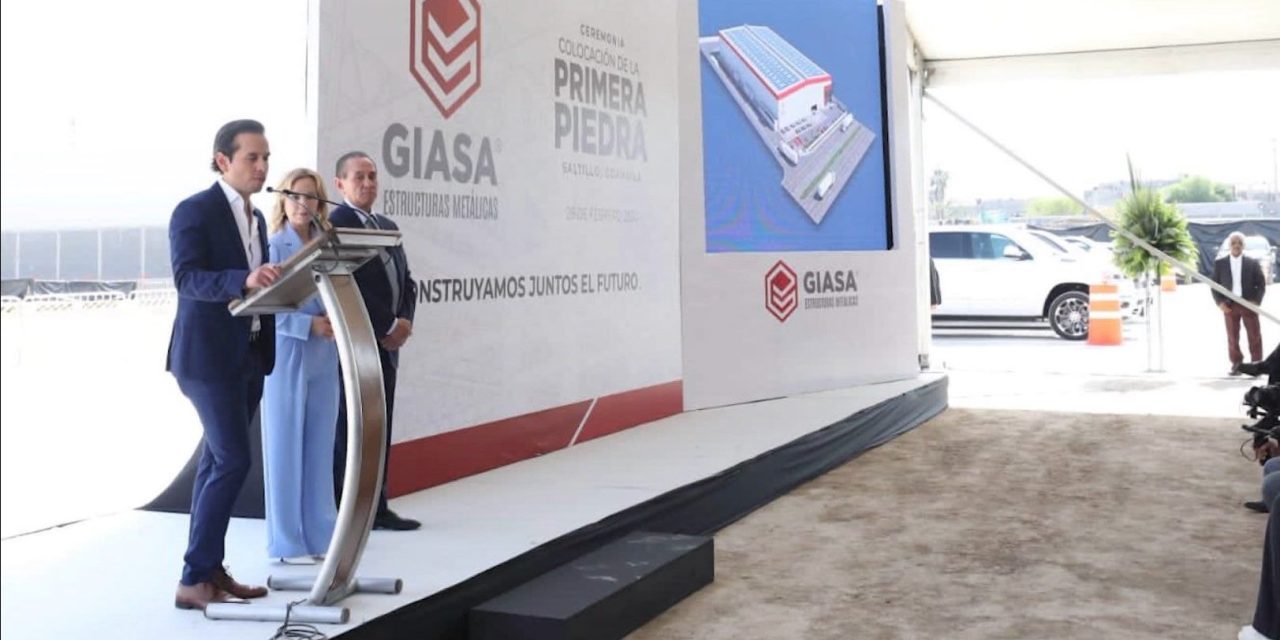 Colocan primera piedra de empresa GIASA en Saltillo