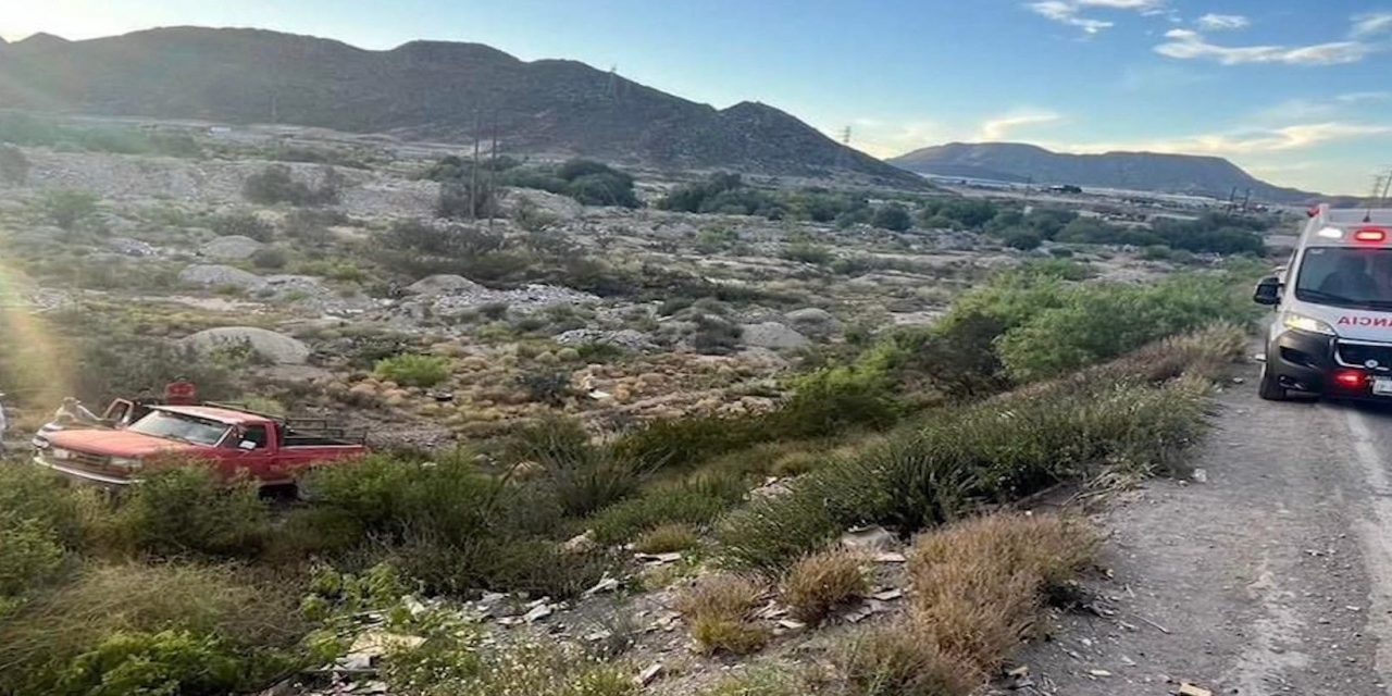 Ebrio conductor sufre accidente en la carretera antigua a Monclova