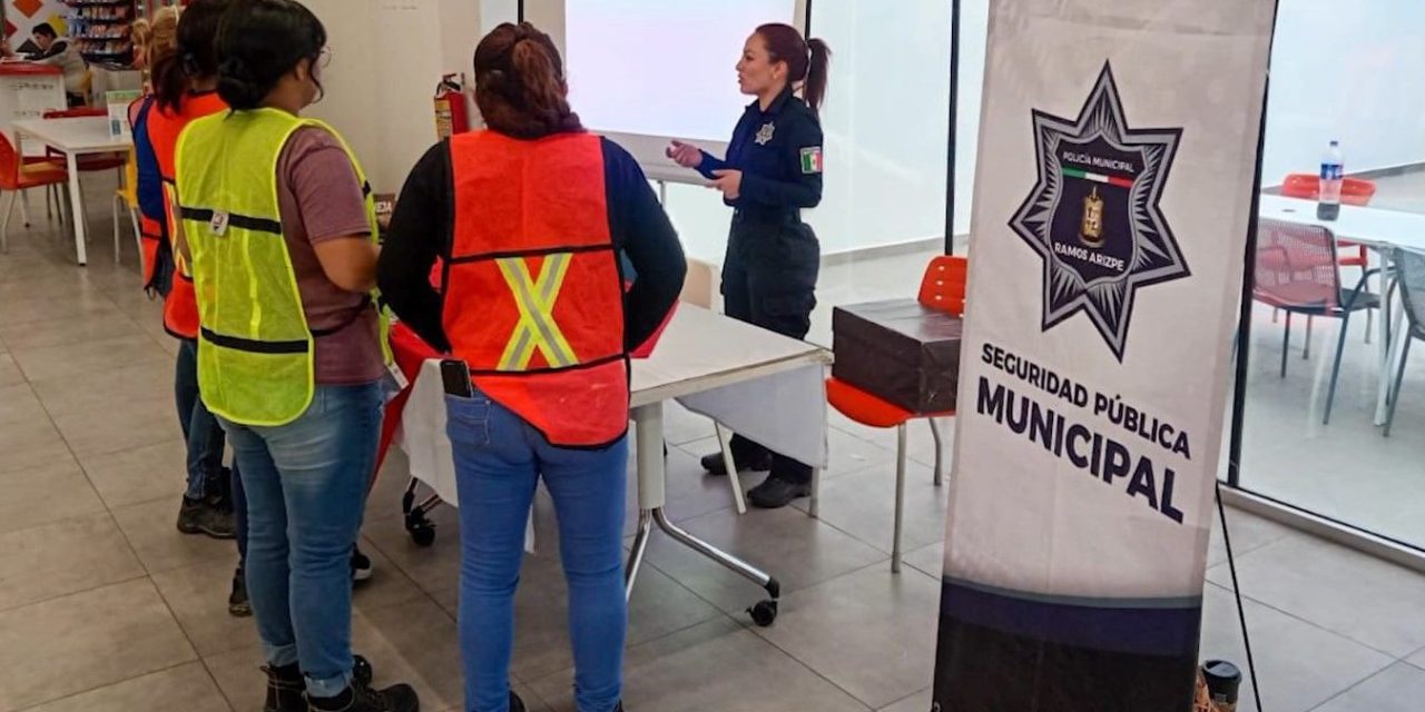 Imparte Policía Municipal de Ramos Arizpe pláticas a trabajadores