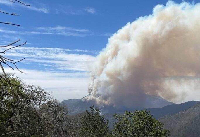 Continúan esfuerzos para extinguir incendio forestal en Zaragoza, Nuevo León