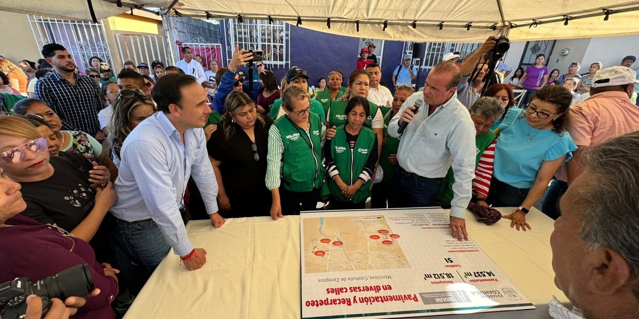 Supervisa Manolo obras sociales en Monclova