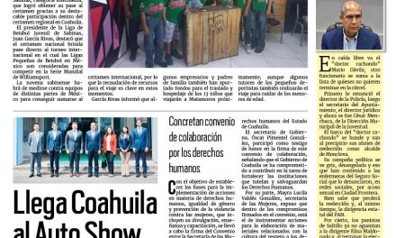 Portada RCG Carbonífera [26 de abril de 2024] Selección de beisbol de Sabinas consigue boleto a la nacional; capacitan a brigadistas en Múzquiz y más…