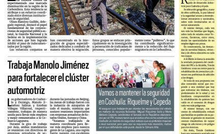 Portada RCG Carbonífera [27 de abril de 2024] El flujo migratorio hacia Estados Unidos disminuye en la Carbonífera; Secretaría de Marina refuerza operativos en la Región Carbonífera y más…