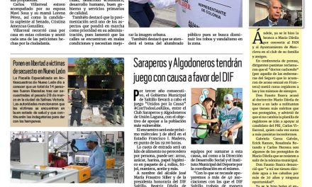 Portada RCG Centro [02 de abril de 2024] Lleva Carlos Villarreal propuestas ciudadanas; agreden a un hombre con un talache en la cabeza y más…
