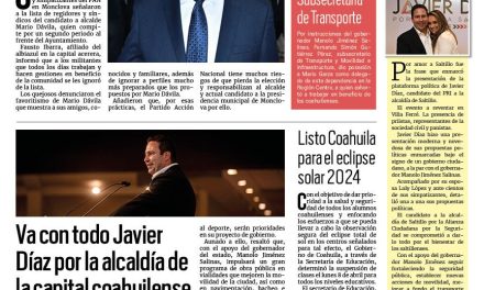 Portada RCG Centro [03 de abril de 2024] Señalan favoritismo en plantilla de Mario Dávila; lleva Carlos Villarreal propuestas para mejorar Monclova y más…