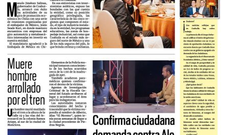 Portada RCG Centro [25 de abril de 2024] Manolo Jiménez inicia gira económica por Asia; nacen trillizas en Monclova y más…