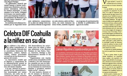 Portada RCG Centro [29 de abril de 2024] Trabajará Carlos Villarreal junto al gobernador para atraer inversiones; vuelca conductor en Castaños; afirma que vio un ave gigante y más…