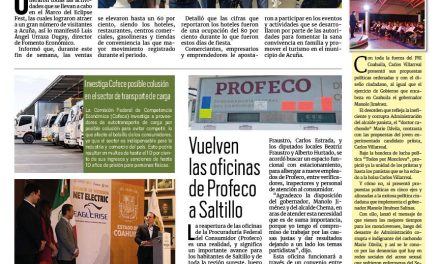 Portada RCG Fronteriza [10 de abril de 2024] Incrementa la derrama económica gracias a eclipse; implementan jornadas de bodas comunitarias en Acuña y más…