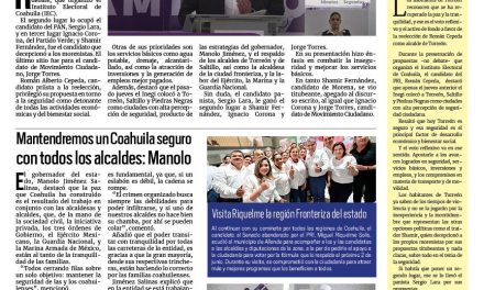 Portada RCG Lagunera [22 de abril de 2024] Gana Román Cepeda debate con las mejores propuestas; emiten recomendaciones ante altas temperaturas y más…