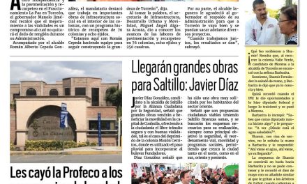 Portada RCG Media [04 de abril de 2024] Cumple Manolo Jiménez con supervisión de obras viales; les cayó la Profeco a los mercenarios de la salud y más…