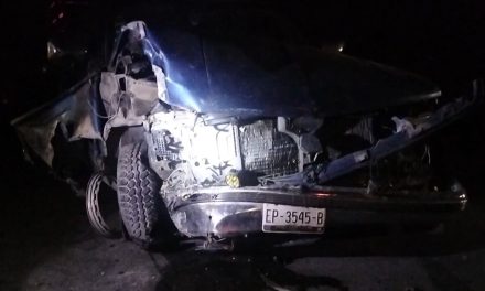 Ebrio choca y tumba poste en Parras
