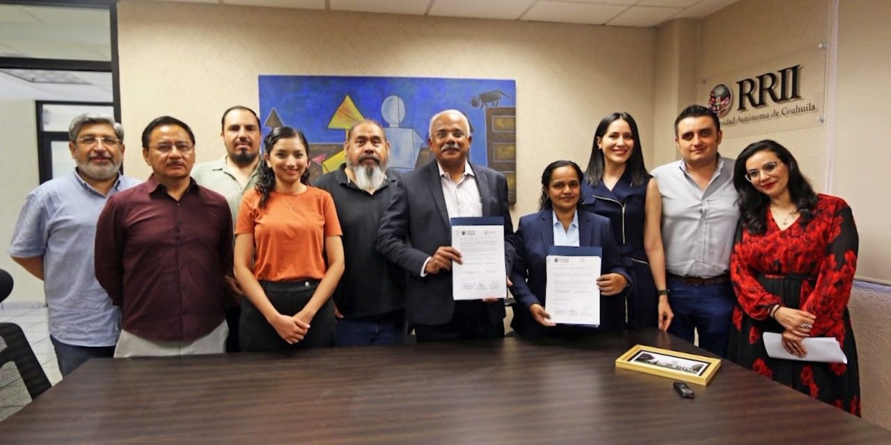 Firma UAdeC Carta Intención de Colaboración con Universidades Kannur y Kerala de la India