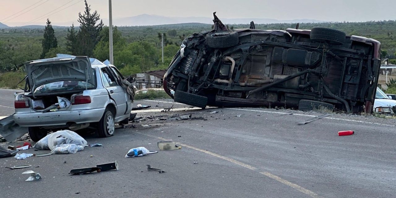 Mueren dos personas tras choque frontal en General Cepeda