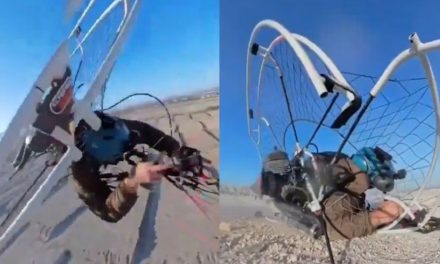 Insólito: Youtuber cae desde 25 metros de altura en un parapente… ¡y sobrevive!