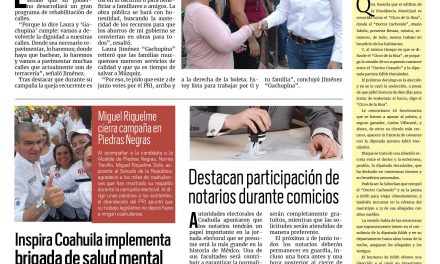 Portada RCG Carbonífera [27 de mayo de 2024] Tendrá Múzquiz mejores vialidades: ‘Gachupina’; volcadura deja 4 muertos en la 57 y más…