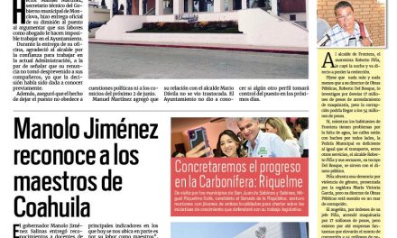 Portada RCG Centro [16 de mayo de 2024] Renuncia el secretario técnico del Ayuntamiento de Monclova; boletas electorales llegarán a la región Centro y más…