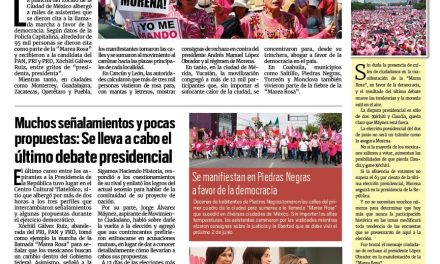 Portada RCG Fronteriza [20 de mayo de 2024] Miles de personas participan en la ‘Marea Rosa’; celebran en Acuña a maestros y más…