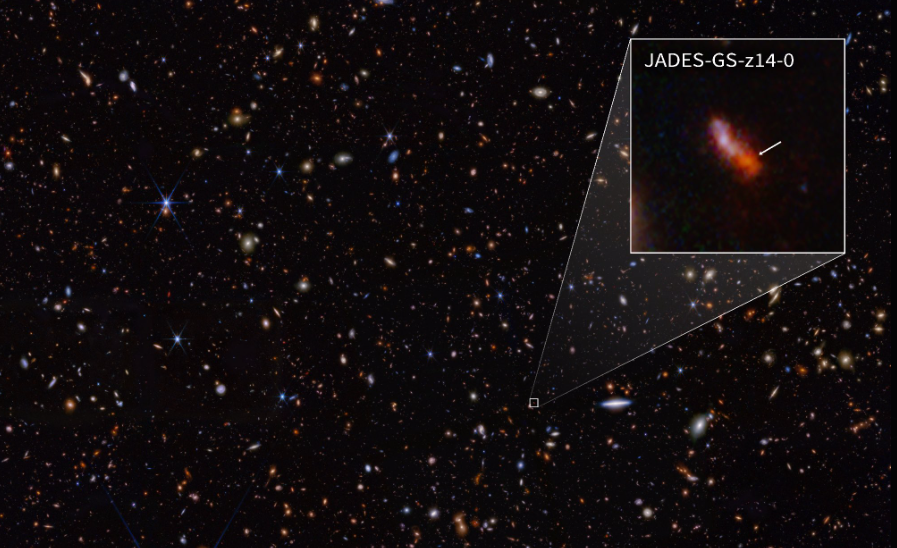 El telescopio James Webb descubre la galaxia más antigua y distante conocida