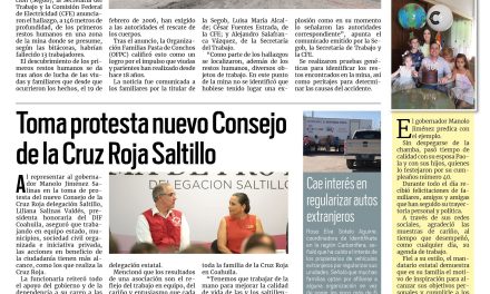 Portada RCG Carbonífera [13 de junio de 2024] Encuentran restos humanos en Pasta de Conchos; Festival de la Carne Asada dona cámara hiperbárica y más…