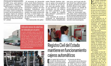 Portada RCG Centro [10 de junio de 2024] Manolo Jiménez refrenda su respaldo a los productores del campo; culminan actividades por la Semana Nacional de la Bicicleta y más…