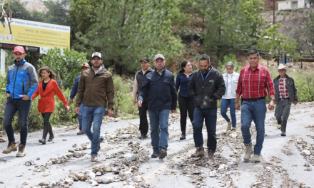 Trabajan para despejar caminos afectados por ‘Alberto’ en Arteaga, Coahuila, y Santiago, Nuevo León