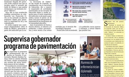 Portada RCG Lagunera [19 de junio de 2024] Coahuila, listo por llegada de ciclón; PC de Torreón llama a evitar riesgos ante lluvias y más…