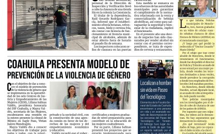 Portada RCG Lagunera [25 de junio de 2024] Expendio de cerveza es clausurado en Torreón; Ayuntamiento de Torreón permuta terreno por reservas territoriales y más…