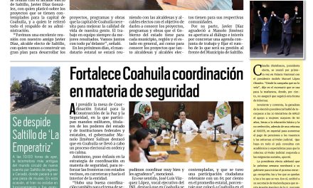 Portada RCG Media [11 de junio de 2024] Saltillo es ejemplo a nivel nacional: Manolo Jiménez; Fortalece Coahuila coordinación en materia de seguridad y más…