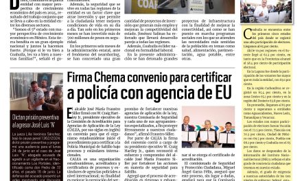 Portada RCG Media [22 de junio de 2024] Coahuila, top 5 en crecimiento económico; Entregan Escoba de Platino a Saltillo y más…