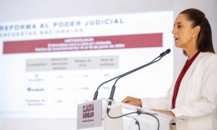 Claudia Sheinbaum presenta los resultados de las encuestas sobre la reforma al Poder Judicial